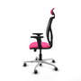 PIQUERAS Y CRESPO Silla de oficina Motilla Rosa y Negro con Mecanismo Sincro/Traslack