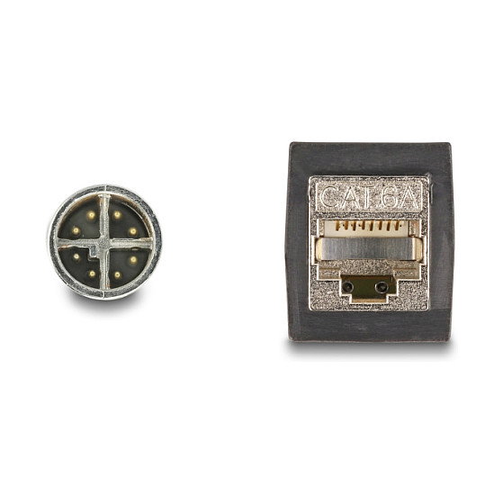 DeLOCK Cable M12 codificado X 8 pines macho a RJ45 hembra PUR (TPU) 0,5 m