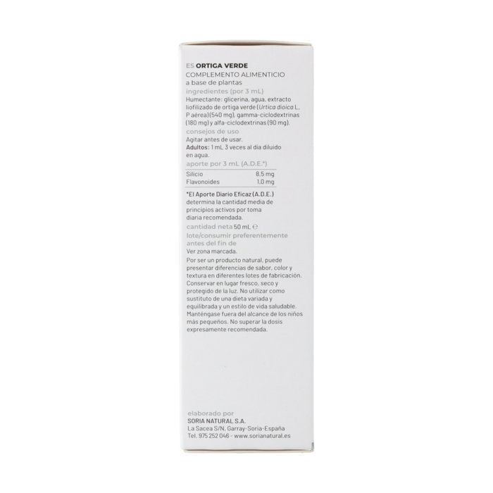 Soria Natural Extracto de Ortiga Verde Fórmula XXI 50 ml Soria Natural Extracto de Ortiga Verde Fórmula XXI 50 ml