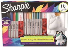 SHARPIE Pack de regalo de rotuladores surtidos para decorar hucha unicornio