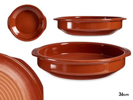 La Dehesa Cazuela Redonda Barro Refractario Miel Diámetro 36 cm (Set de 6)