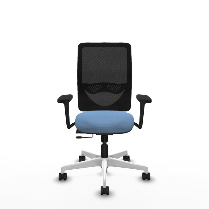 PIQUERAS Y CRESPO Silla de oficina Zulema Azul cielo/Negro con mecanismo Sincro/Traslack