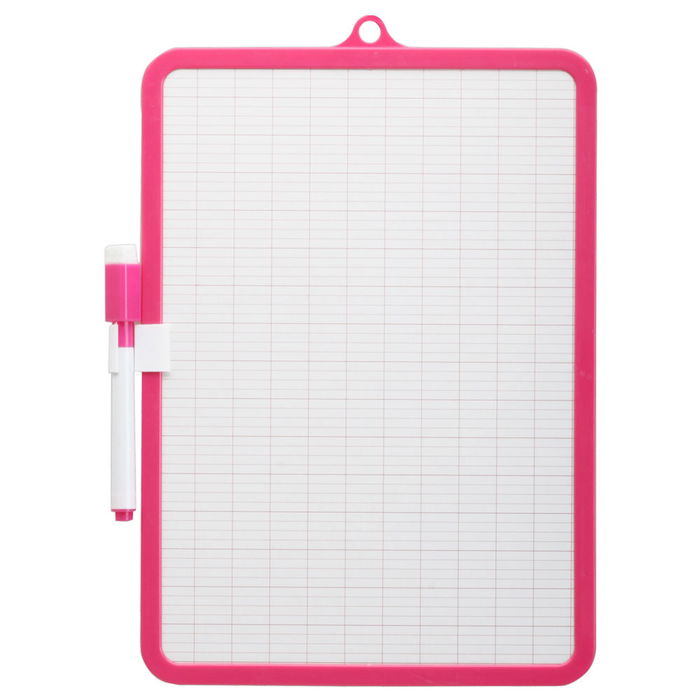 Createur de Genie Pizarra Doble Cara Con Rotulador Borrable Fucsia Verde Azul