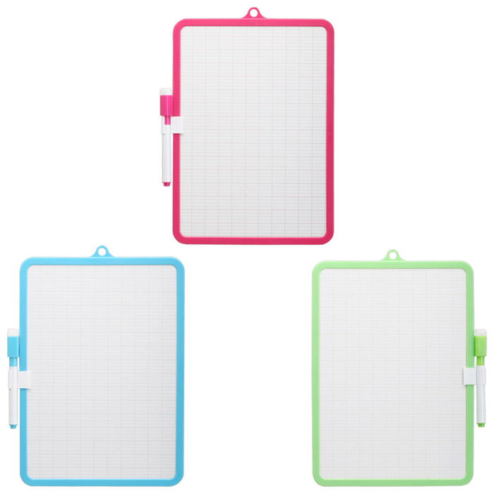 Createur de Genie Pizarra Doble Cara Con Rotulador Borrable Fucsia Verde Azul