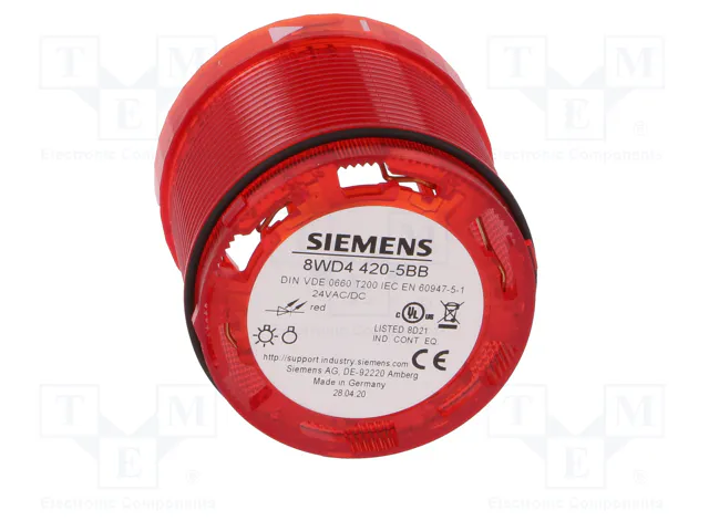 SIEMENS 8WD4420-5BB Señalizador Luminoso LED Rojo 24VDC