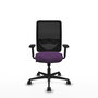PIQUERAS Y CRESPO Silla de oficina Zulema con mecanismo Sincro, Morado y Negro