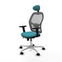 PIQUERAS Y CRESPO Silla de oficina Jorquera con mecanismo Sincro/Traslack, Turquesa y Gris