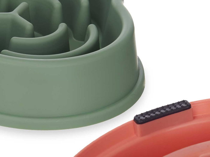 Mascow Comedero Comer Lento para Perros y Gatos, 20x4.5x20 cm, Plástico, Colores Surtidos (Azul, Rosa, Verde) (Set de 24)