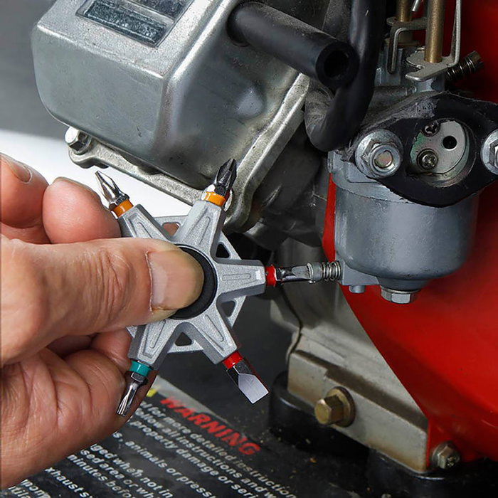 Workpro Herramienta 6 en 1 de Zinc con Puntas de Acero Cromo Vanadio