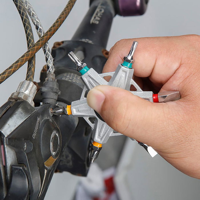 Workpro Herramienta 6 en 1 de Zinc con Puntas de Acero Cromo Vanadio