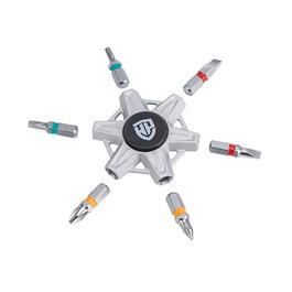Workpro Herramienta 6 en 1 de Zinc con Puntas de Acero Cromo Vanadio