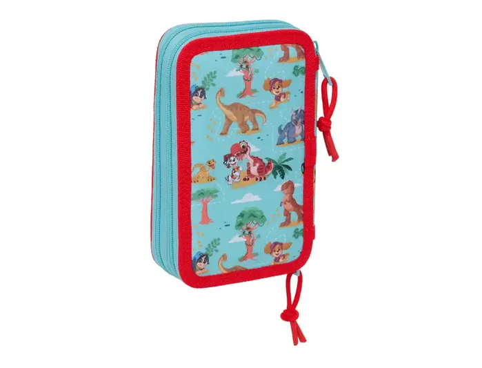 Safta Plumier Paw Patrol Dino Rescue Doble Cremallera 29 Piezas