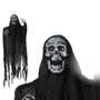 Atosa Calavera Colgante Negra con Capucha y Luz 100cm