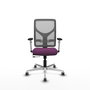 PIQUERAS Y CRESPO Silla de oficina Motilla con mecanismo Sincro/Traslack, Morado y Gris