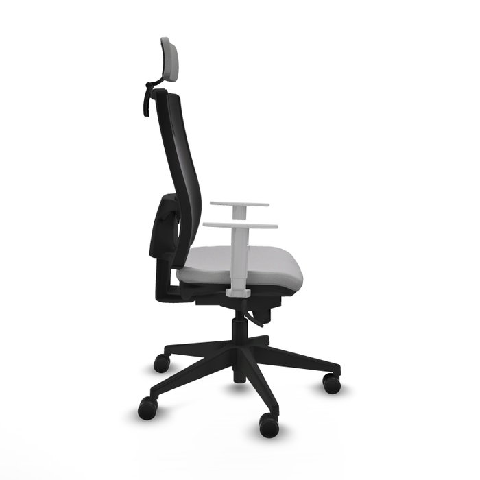 PIQUERAS Y CRESPO Silla de oficina Horna con mecanismo Sincro, Gris claro y Negro
