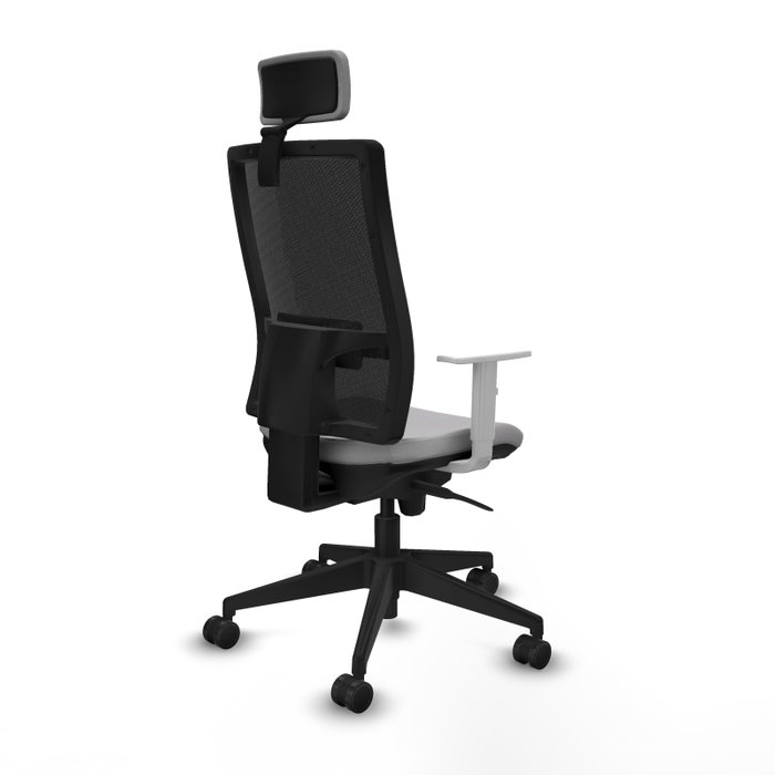PIQUERAS Y CRESPO Silla de oficina Horna con mecanismo Sincro, Gris claro y Negro