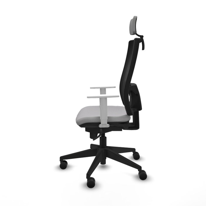 PIQUERAS Y CRESPO Silla de oficina Horna con mecanismo Sincro, Gris claro y Negro