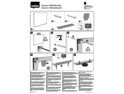 NOBO Pizarra Blanca Essence de Melamina 180x120 cm con Marco de Aluminio NOBO Pizarra Blanca Essence de Melamina 180x120 cm con Marco de Aluminio