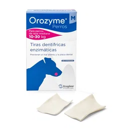 Ecuphar Orozyme Tiras Dentífricas Talla M para Perros de 10-30kg 141g