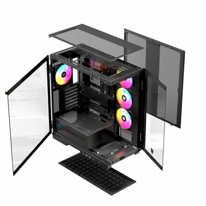 Nfortec Ursa - Caja Torre PC Gaming ATX/E-ATX con Cristal Templado, 4 Ventiladores ARGB, Soporte para Refrigeración Líquida Nfortec Ursa - Caja Torre PC Gaming ATX/E-ATX con Cristal Templado, 4 Ventiladores ARGB, Soporte para Refrigeración Líquida