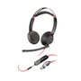 Poly Blackwire 5220 Auriculares Estéreo USB-C, 3,5 mm y Adaptador USB-C/A, Negro