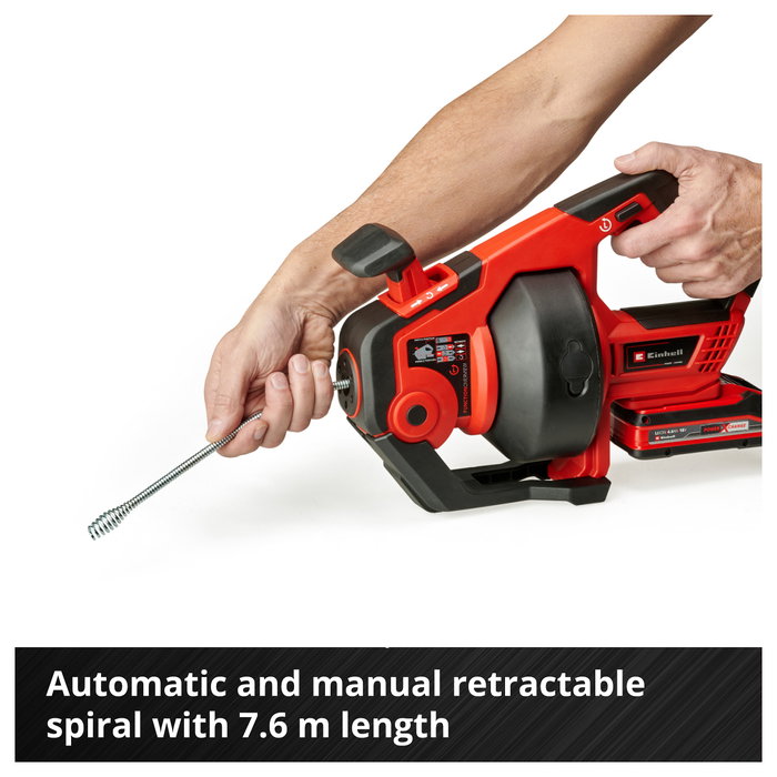 Einhell Limpiadora de tuberías Power X-Change TE-DA 18/760 Li-Solo 18V