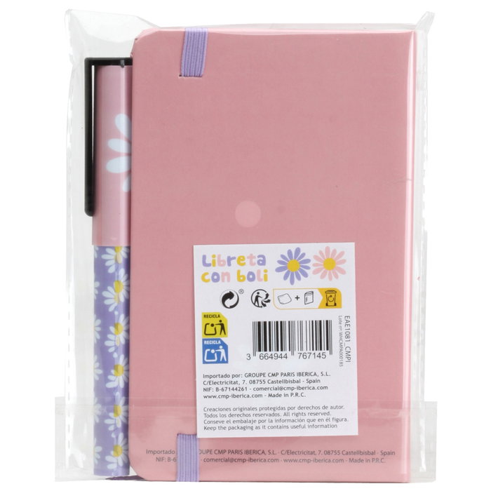 CMP General Libreta Con Bolígrafo y Mensaje "You Can" (Yes You Can), 14x9 cm, 160 Páginas, Tapa Dura, Goma y Marcador Incluido