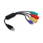 DeLOCK Hub 4x Delock ext. cable 61724 Negro