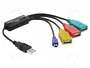 DeLOCK Hub 4x Delock ext. cable 61724 Negro