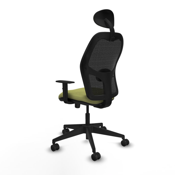 PIQUERAS Y CRESPO Silla de oficina Alocén Verde oliva y Negro con mecanismo Sincro