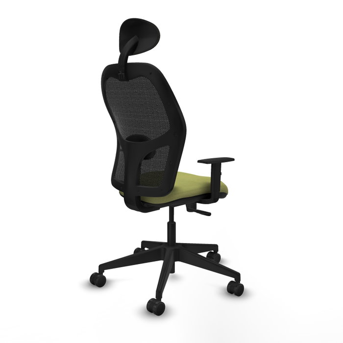 PIQUERAS Y CRESPO Silla de oficina Alocén Verde oliva y Negro con mecanismo Sincro