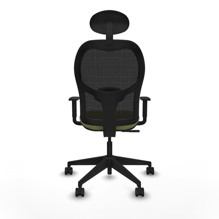 PIQUERAS Y CRESPO Silla de oficina Alocén Verde oliva y Negro con mecanismo Sincro