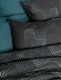 Juego de Ropa de Cama de 100% Algodón - 1 Funda Nórdica 140x200 cm y 1 Funda de Almohada 60x60 cm - Estampado Azul Petróleo