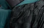 Juego de Ropa de Cama de 100% Algodón - 1 Funda Nórdica 140x200 cm y 1 Funda de Almohada 60x60 cm - Estampado Azul Petróleo