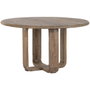 DKD Home Decor Mesa de Comedor Redonda de Teca Reciclada Natural