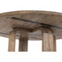 DKD Home Decor Mesa de Comedor Redonda de Teca Reciclada Natural