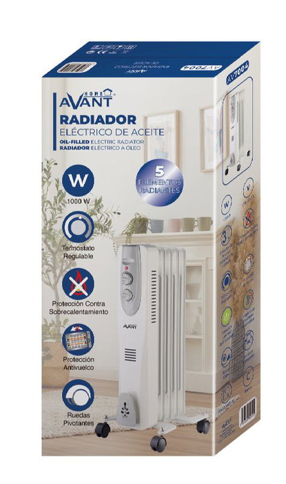 AVANT Radiador de aceite de 5 elementos 1000W