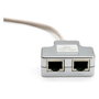 Digitus Adaptador de Red CAT 5e Blindado 2x RJ45 Hembra a 1x RJ45 Macho 0,19 m