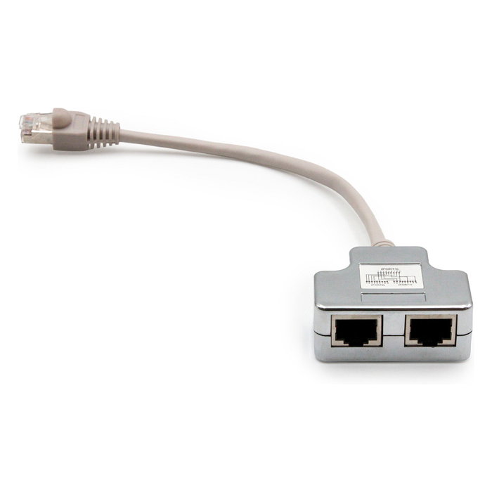 Digitus Adaptador de Red CAT 5e Blindado 2x RJ45 Hembra a 1x RJ45 Macho 0,19 m Digitus Adaptador de Red CAT 5e Blindado 2x RJ45 Hembra a 1x RJ45 Macho 0,19 m