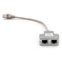 Digitus Adaptador de Red CAT 5e Blindado 2x RJ45 Hembra a 1x RJ45 Macho 0,19 m