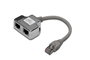 Digitus CAT 5e Adaptador de Cable de Parche Blindado, 2x RJ45 Hembra a 1x RJ45 Macho, 0.19 m
