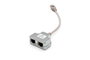 Digitus CAT 5e Adaptador de Cable de Parche Blindado, 2x RJ45 Hembra a 1x RJ45 Macho, 0.19 m