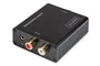 Digitus DS-40138 Convertidor de Audio Digital Óptico/Coaxial a Analógico (L/R), 192 kHz, Color Negro