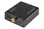 Digitus DS-40138 Convertidor de Audio Digital Óptico/Coaxial a Analógico (L/R), 192 kHz, Color Negro