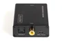 Digitus DS-40138 Convertidor de Audio Digital Óptico/Coaxial a Analógico (L/R), 192 kHz, Color Negro