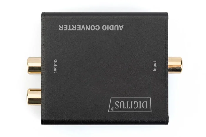 Digitus DS-40138 Convertidor de Audio Digital Óptico/Coaxial a Analógico (L/R), 192 kHz, Color Negro