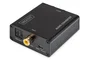 Digitus DS-40138 Convertidor de Audio Digital Óptico/Coaxial a Analógico (L/R), 192 kHz, Color Negro