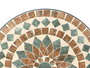 IBERGARDEN Set Mesa Mosaico Marron 2 Sillas Forja Negra Metal Ceramica 100x30x65cm