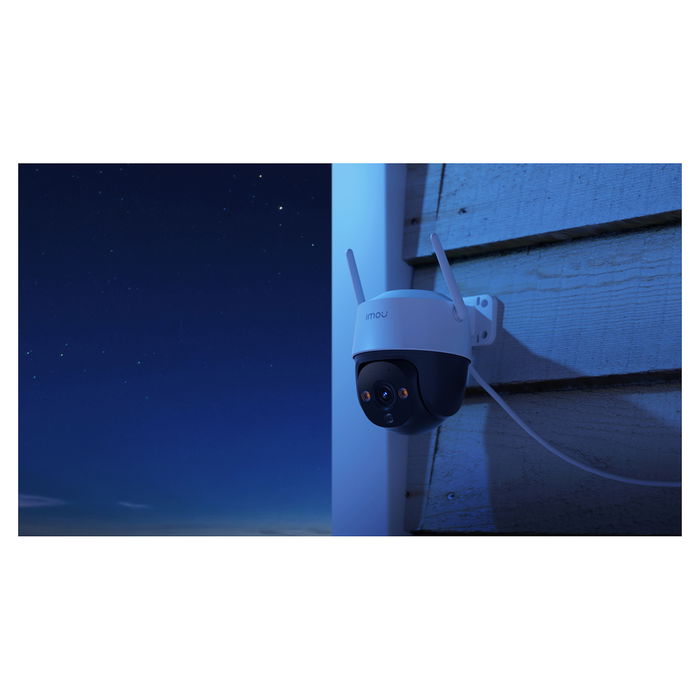 Imou Cruiser 2C 2K Cámara Seguridad IP Exterior 3MP - Inalámbrica/Alámbrica, Visión Nocturna 30m, Auto-Seguimiento, Detección Personas/Vehículos, IP66, Blanco