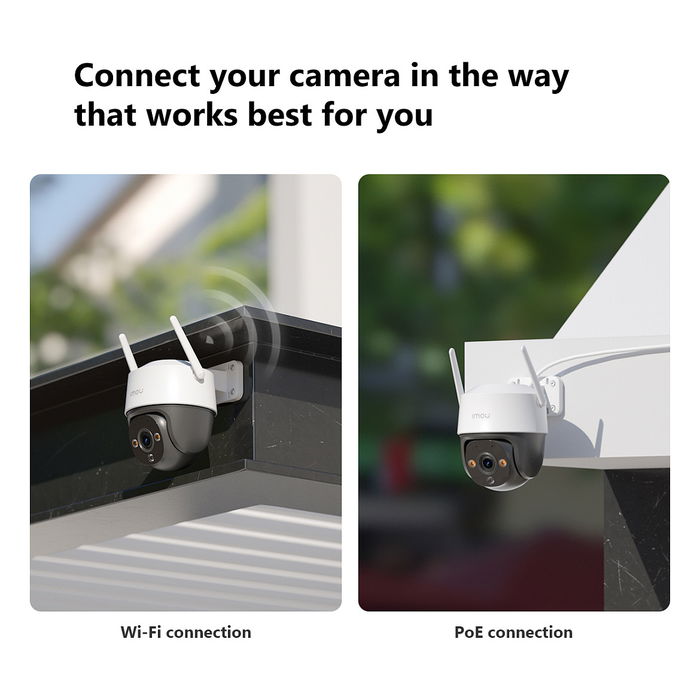 Imou Cruiser 2C 2K Cámara Seguridad IP Exterior 3MP - Inalámbrica/Alámbrica, Visión Nocturna 30m, Auto-Seguimiento, Detección Personas/Vehículos, IP66, Blanco